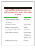 Usmle Step 1 First Aid Questions and Answers &vert; 2025 New Update &vert; 100&percnt; Correct - Galen College of Nursing