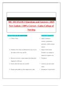 MC 101 EXAM 3 Questions and Answers &vert; 2025 New Update &vert; 100&percnt; Correct - Galen College of Nursing