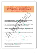 COMMUNICATIONS MODULES 3-4 EXAM 2025&sol;2026 QUESTIONS AND ANSWERS 100&percnt; PASS