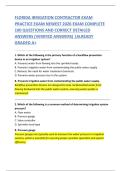 FLORIDA IRRIGATION CONTRACTOR EXAM  PRACTICE EXAM NEWEST 2026 EXAM COMPLETE  100 QUESTIONS AND CORRECT DETAILED  ANSWERS &lpar;VERIFIED ANSWERS&rpar; &vert;ALREADY  GRADED A&plus; 