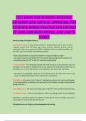 TEST BANK FOR NURSING RESEARCH METHODS AND CRITICAL APPRAISAL FOR EVIDENCE-BASED PRACTICE 9TH EDITION BY GERI LOBIONDO-WOOD&comma; AND JUDITH HABER 