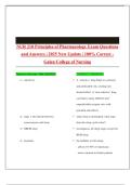 NUR 210 Principles of Pharmacology Exam Questions and Answers &vert; 2025 New Update &vert; 100&percnt; Correct - Galen College of Nursing