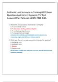 California Land Surveyor-in-Training &lpar;LSIT&rpar; Exam Questions And Correct Answers &lpar;Verified Answers&rpar; Plus Rationales 2025-2026 Q&A 