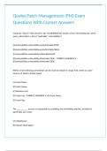 Qualys Patch Management &lpar;PM&rpar; Exam Questions With Correct Answers 