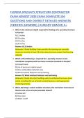 FLORIDA SPECIALTY STRUCTURE CONTRACTOR  EXAM NEWEST 2026 EXAM COMPLETE 100  QUESTIONS AND CORRECT DETAILED ANSWERS  &lpar;VERIFIED ANSWERS&rpar; &vert;ALREADY GRADED A&plus; 