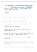 &lpar;Wastewater&rpar; Collection System Questions with Correct Answers 2025-2026