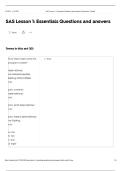 SAS Lesson 1&colon; Essentials Questions and answers