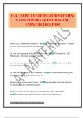 CVA LEVEL 2 CERTIFICATION REVIEW EXAM 2025&sol;2026 QUESTIONS AND ANSWERS 100&percnt; PASS
