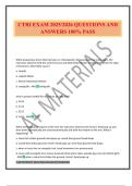 CTRI EXAM 2025&sol;2026 QUESTIONS AND ANSWERS 100&percnt; PASS