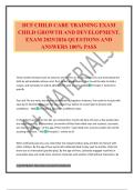 DCF CHILD CARE TRAINING EXAM CHILD GROWTH AND DEVELOPMENT&period; EXAM 2025&sol;2026 QUESTIONS AND ANSWERS 100&percnt; PASS