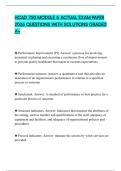 HCAD 750 MODULE 6 ACTUAL EXAM PAPER 2026 QUESTIONS WITH SOLUTIONS GRADED A&plus;