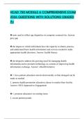 HCAD 750 MODULE 6 COMPREHENSIVE EXAM 2026 QUESTIONS WITH SOLUTIONS GRADED A&plus;