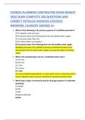 FLORIDA PLUMBING CONTRACTOR EXAM NEWEST  2026 EXAM COMPLETE 100 QUESTIONS AND  CORRECT DETAILED ANSWERS &lpar;VERIFIED  ANSWERS&rpar; &vert;ALREADY GRADED A&plus;