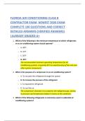 FLORIDA AIR CONDITIONING CLASS B  CONTRACTOR EXAM  NEWEST 2026 EXAM  COMPLETE 100 QUESTIONS AND CORRECT  DETAILED ANSWERS &lpar;VERIFIED ANSWERS&rpar;  &vert;ALREADY GRADED A&plus; 