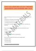 ENVS 1126 AIXIN HOU-EXAM 1 2025&sol;2026 QUESTIONS AND ANSWERS 100&percnt; PASS