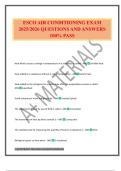 ESCO AIR CONDITIONING EXAM 2025&sol;2026 QUESTIONS AND ANSWERS 100&percnt; PASS