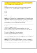 EXAM 2 GENETICS PORTAGE LEARNING &vert; ACTUAL EXAM QUESTIONS AND ANSWERS WITH COMPLETE SOLUTIONS