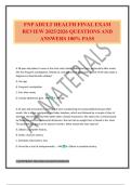 FNP ADULT HEALTH FINAL EXAM REVIEW 2025&sol;2026 QUESTIONS AND ANSWERS 100&percnt; PASS