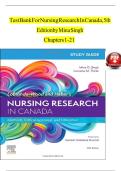TEST BANK - LoBiondo-Wood and Haber's Nursing Research in Canada&colon; Methods&comma; Critical Appraisal&comma; and Utilization&comma; 5e&period; 5th Edition Singh