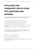 Actualized HESI Community Health Exam 2026