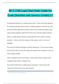 BCN 3740 Legal Final Study Guide Set Exam Questions and Answers Graded A&plus;