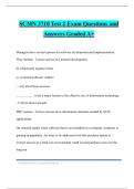 SCMN 3710 Test 2 Exam Questions and Answers Graded A&plus;