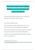 Real Estate Final Exam &lpar;Louisiana Portion&rpar; pt&period;5 Exam Questions and Answers Graded A&plus;