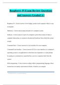 Raspberry Pi Exam Review Questions and Answers Graded A&plus;