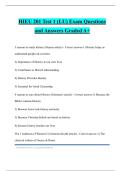 HIEU 201 Test 1 &lpar;LU&rpar; Exam Questions and Answers Graded A&plus;
