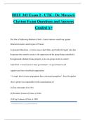 HIEU 242 Exam 2 - UTK - Dr&period; Maccari- Clayton Exam Questions and Answers Graded A&plus;
