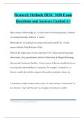 Research Methods BESC 3020 Exam Questions and Answers Graded A&plus;
