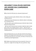 HESI MOBILITY EXAM LPN-ADN QUESTIONS AND ANSWERS 2026 COMPREHENSIVE REVIEW GUIDE