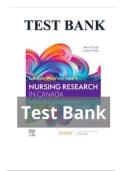 Test Bank for Nursing Research in Canada 5th Edition by Mina Singh&comma; All Chapters included&comma; LATEST