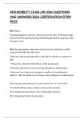 HESI MOBILITY EXAM LPN-ADN QUESTIONS AND ANSWERS 2026 CERTIFICATION STUDY PACK