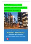 Test Bank for Business and Society Stakeholders Ethics Public Policy 17th Edition By Anne Lawrence Chapter 1-19