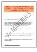 MEDI-CAL PEER SUPPORT SPECIALIST CALMHSA EXAM 2025&sol;2026 QUESTIONS AND ANSWERS 100&percnt; PASS