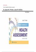 Test Bank - Nurses' Handbook of Health Assessment&comma; 10th Edition &lpar;Weber&comma; 2021&rpar;&comma; Chapter 1-31 &vert; All Chapters