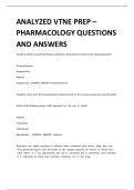 Analyzed VTNE Prep &ndash; Pharmacology Questions and Answers 2026This study material for VTNE Pharmacology Prep provides veterinary nursing students with analyzed and verified questions and answers&period; Designed for 2026 exam preparation&comma; it helps strengthen under