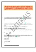 NAB CORE PRACTICE EXAM 2025/2026 QUESTIONS AND ANSWERS 100% PASS