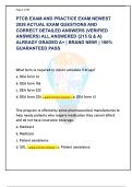 PTCB EXAM AND PRACTICE EXAM NEWEST  2026 ACTUAL EXAM QUESTIONS AND  CORRECT DETAILED ANSWERS &lpar;VERIFIED  ANSWERS&rpar; ALL ANSWERED &lbrace;215 Q & A&rcub;  ALREADY GRADED A&plus; &vert; BRAND NEW&excl; &vert; 100&percnt;  GUARANTEED PASS