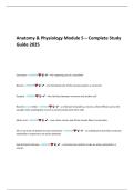 Anatomy & Physiology Module 5 &ndash; Complete Study Guide 2025