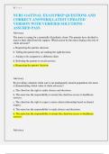NURS 114 FINAL EXAM PREP QUESTIONS AND  CORRECT ANSWERS&vert; LATEST UPDATED  VERSION WITH VERIFIED SOLUTIONS -  ASSURED PASS