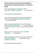 39 Art History Early American Modern Architecture Exam Question & Answers 2025.docx