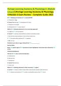 Portage Learning Anatomy & Physiology II Module 6 Exam Review &ndash; Complete Guide 2025