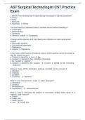 AST Surgical Technologist CST Practice Exam Questions and Answers 2026 &lpar;Verified&rpar;