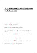 BIOL 251 Final Exam Review &ndash; Complete Study Guide 2025
