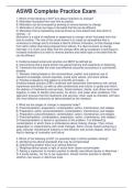 ASWB Complete Practice Exam | 100% Verified Questions & Answers (2024) | Updated for 2026
