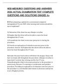HESI MEDSURG1 QUESTIONS AND ANSWERS 2026 ACTUAL EXAMINATION TEST COMPLETE QUESTIONS AND SOLUTIONS GRADED A&plus;