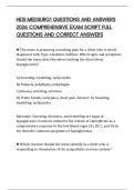 HESI MEDSURG1 QUESTIONS AND ANSWERS 2026 COMPREHENSIVE EXAM SCRIPT FULL QUESTIONS AND CORRECT ANSWERS