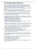 ATI Mental Health Nursing Practice Exam B Questions and Answers 2026 &lpar;Verified&rpar;